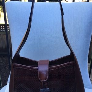 Bally weave shoulder bag